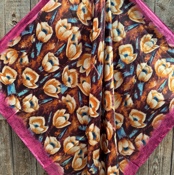 RD Fuchsia Floral Wild Rag