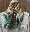 RD Emerald & Tan Floral Wild Rag
