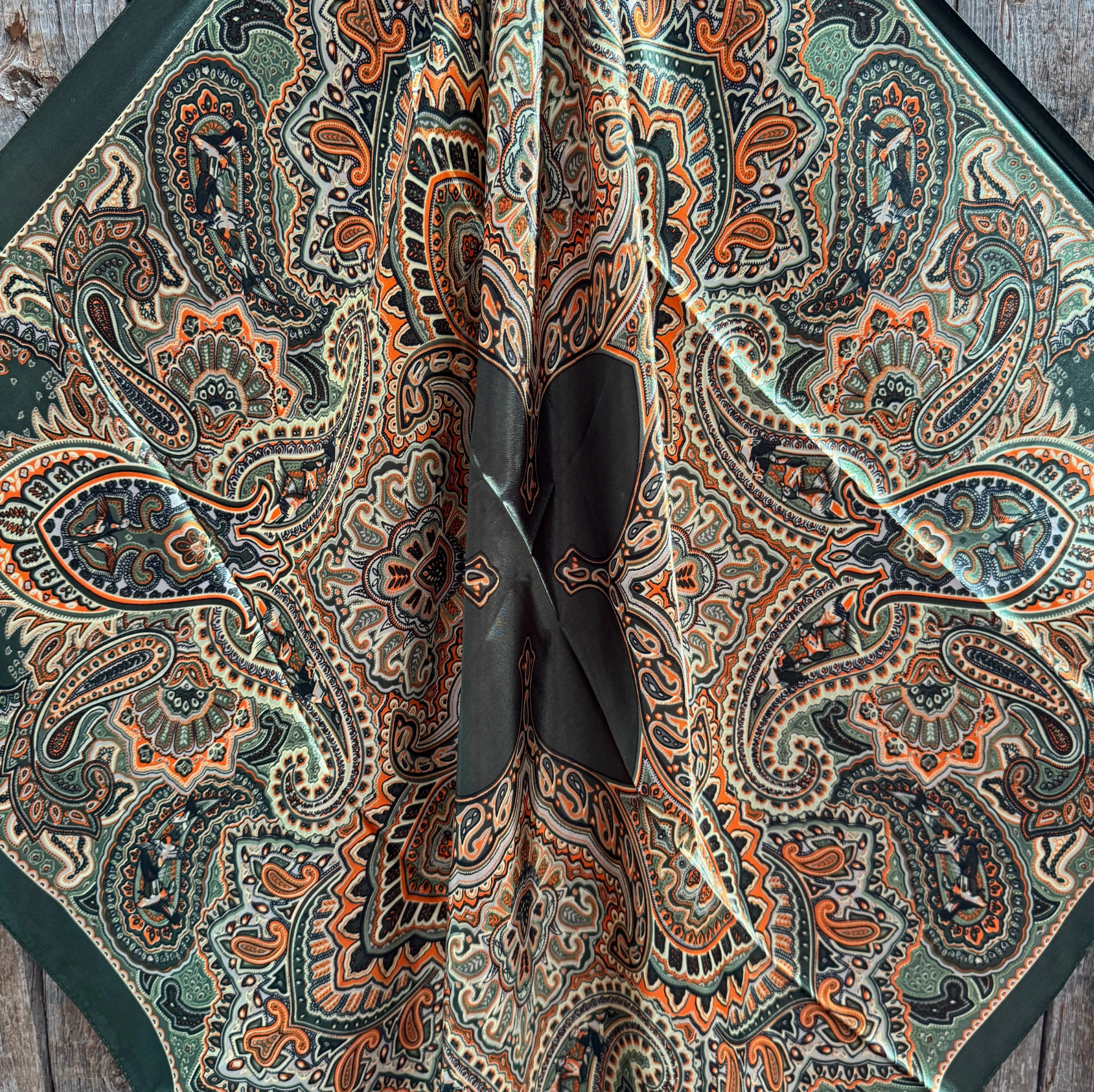 RD Olive & Orange Paisley Wild Rag
