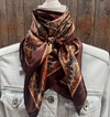 RD Brown & Orange Paisley Wild Rag