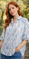 BB Floral Bubble Eyelet Top