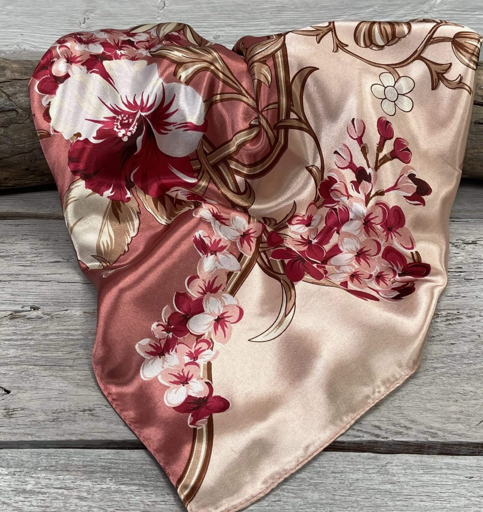 RD Raspberry Floral Wild Rag
