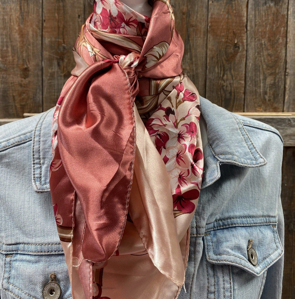 RD Raspberry Floral Wild Rag