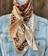 RD Tan/Brown Dotted Paisley Wild Rag