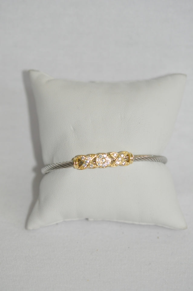 DC Twisted Crystal Accent Cable Bracelet