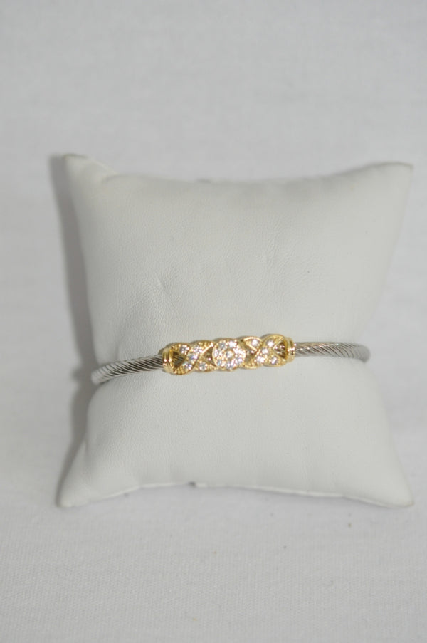 DC Twisted Crystal Accent Cable Bracelet