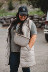 MM Harlow Long Vest in Latte