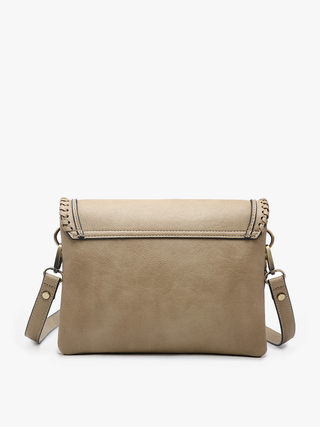 Sloane Crossbody w/ Whipstitch in Parchment