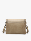 Sloane Crossbody w/ Whipstitch in Parchment