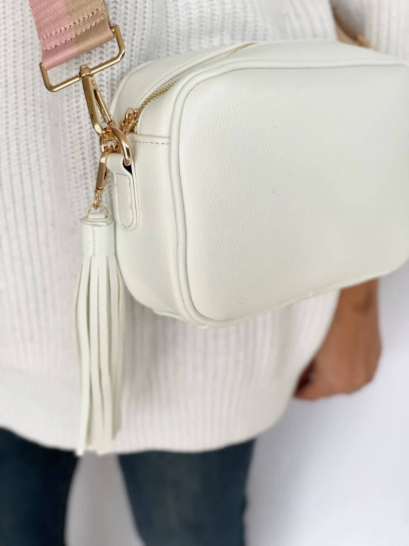 Tassel Crossbody in Light Blue