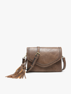 Sloane Crossbody w/ Whipstitch in Parchment