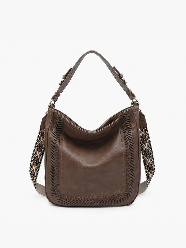 Aris Small Hobo in Warm Grey