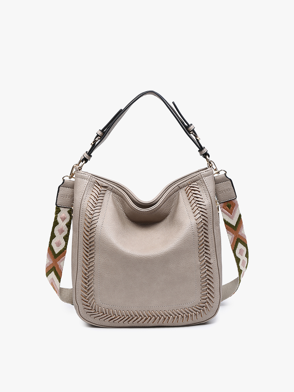 Aris Small Hobo in Warm Grey