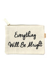 Multi Lettering Cotton Canvas Eco Pouch Bags: One Size / PCH026