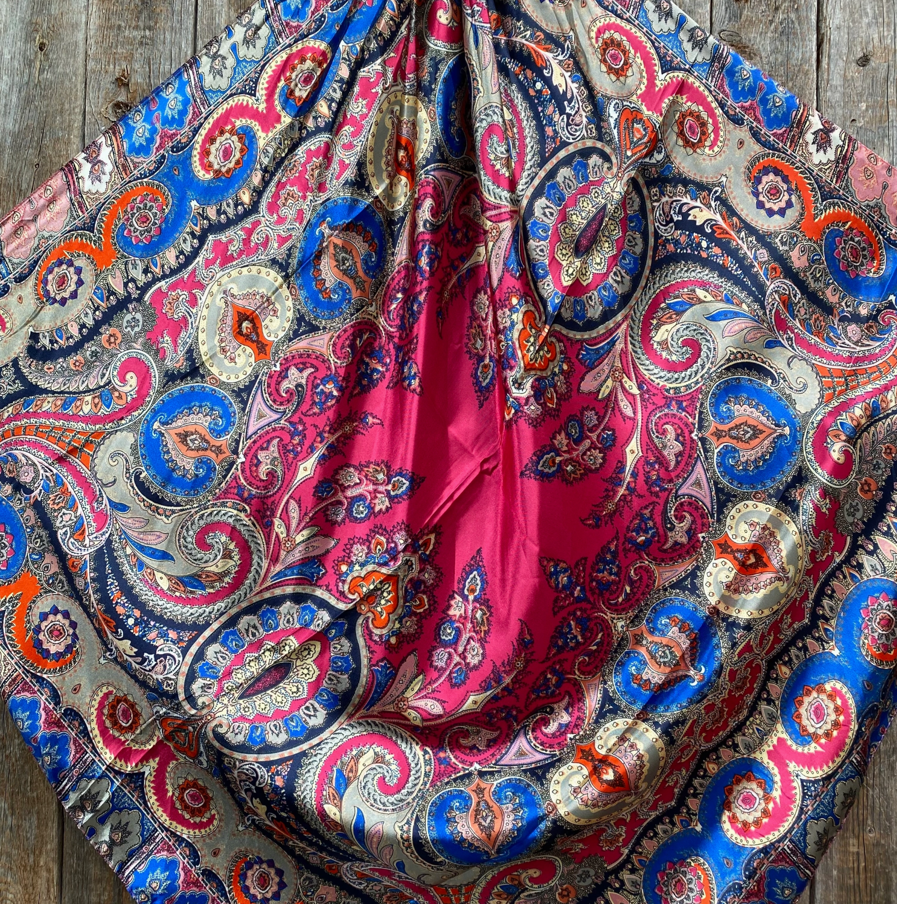 RD Hot Pink Paisley Wild Rag