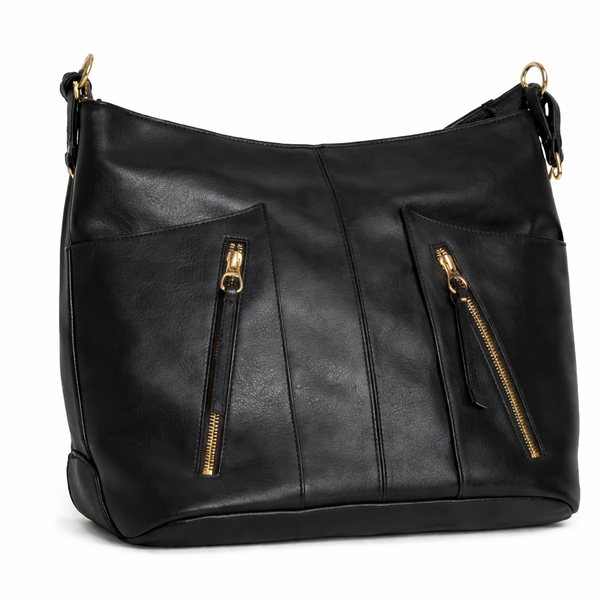 DC Black Front Zip Bag