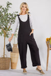 Ribbed Jumpsuit in Black