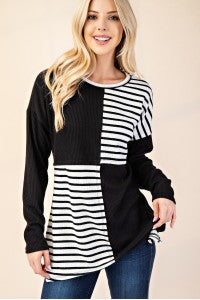 Black & White Contrast Top