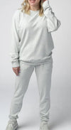 MM Corrine Ribbed Pullover in Light Gray