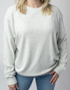 MM Corrine Ribbed Pullover in Light Gray