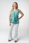 MM Mila Zipper Tank-Teal