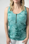 MM Mila Zipper Tank-Teal