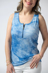 MM Mila Zipper Tank-Blue