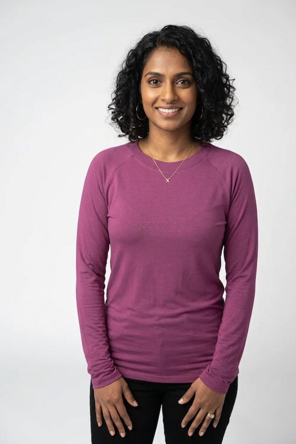 MM Blair Long Sleeve Top-Mulberry