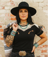 LB Tan Western Stud Top