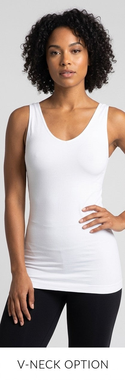 Y Seamless Tank (White)