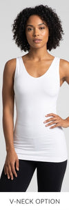 Y Seamless Tank (White)