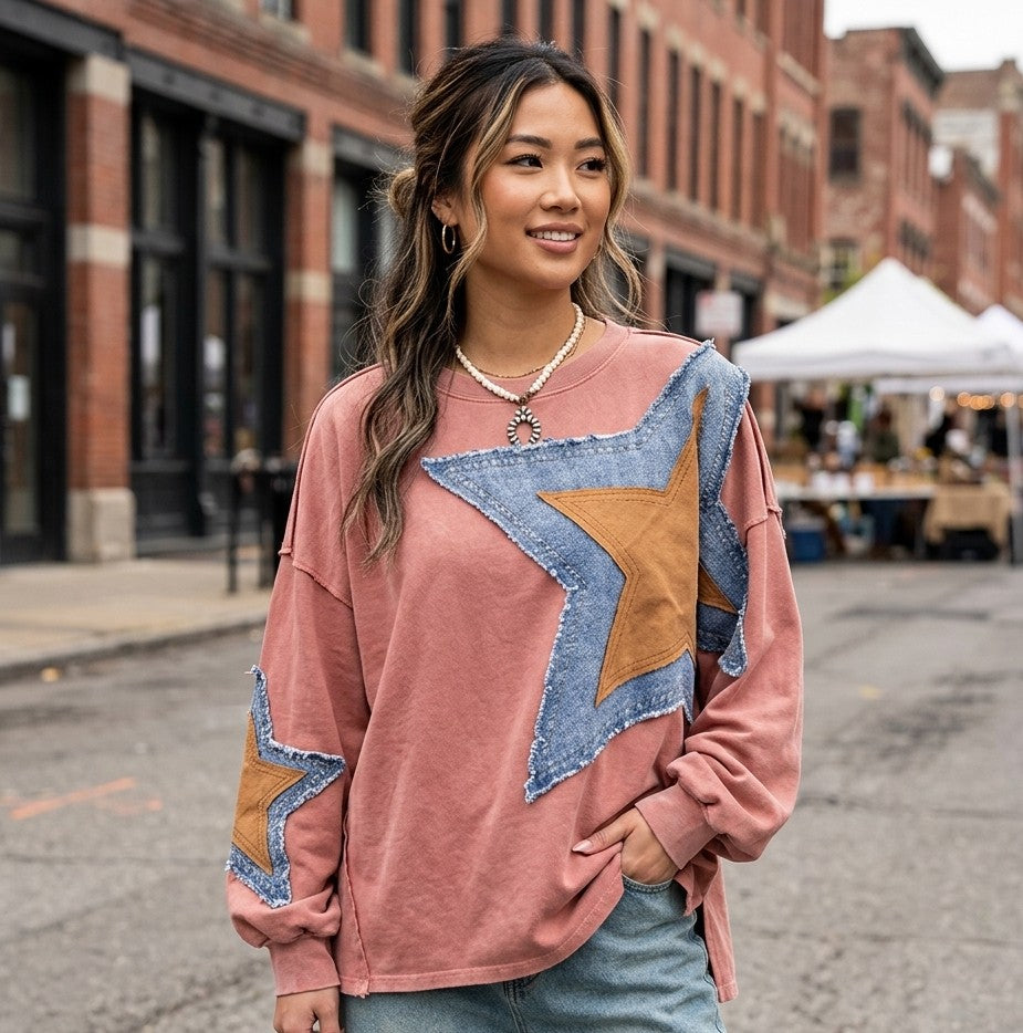 E Star Patch Pullover