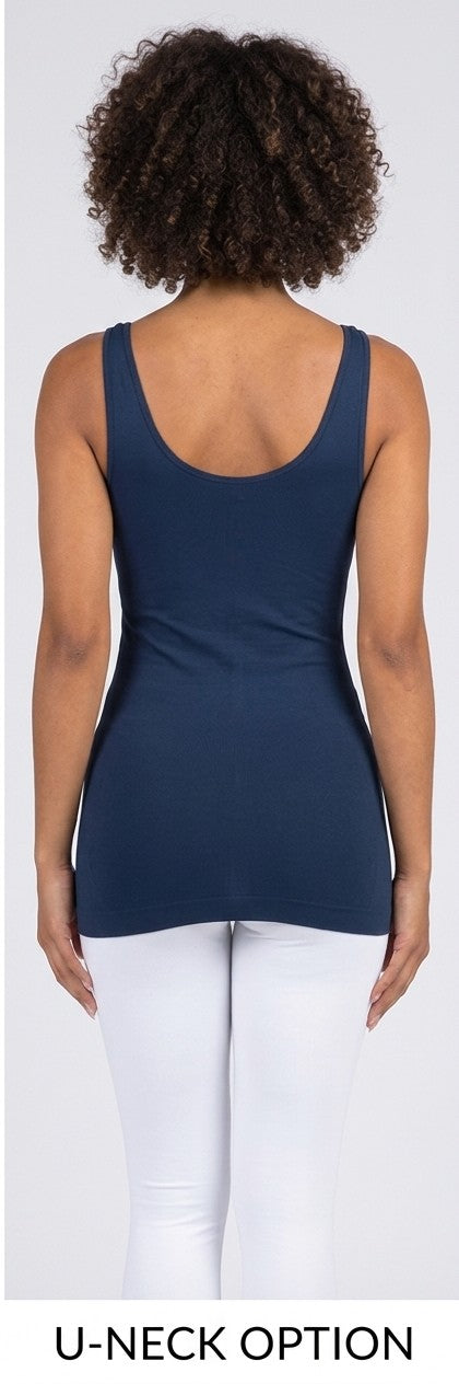 Y Seamless Tank (Navy)