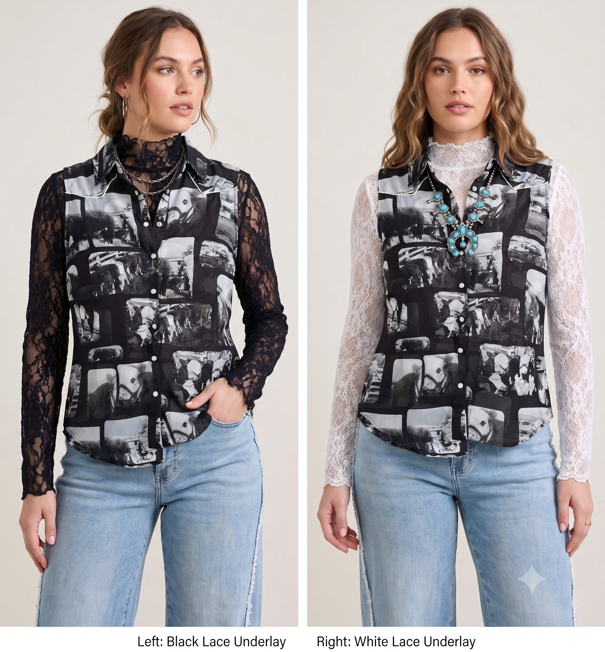 2F Sheer Hereford Western Top