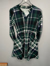 Plaid Dress W/ A Notched Neckline, Built in Shorts, and Pockets