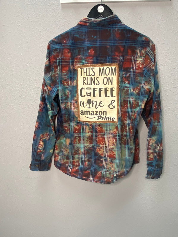 This Mom Runs on Coffee...Flannel