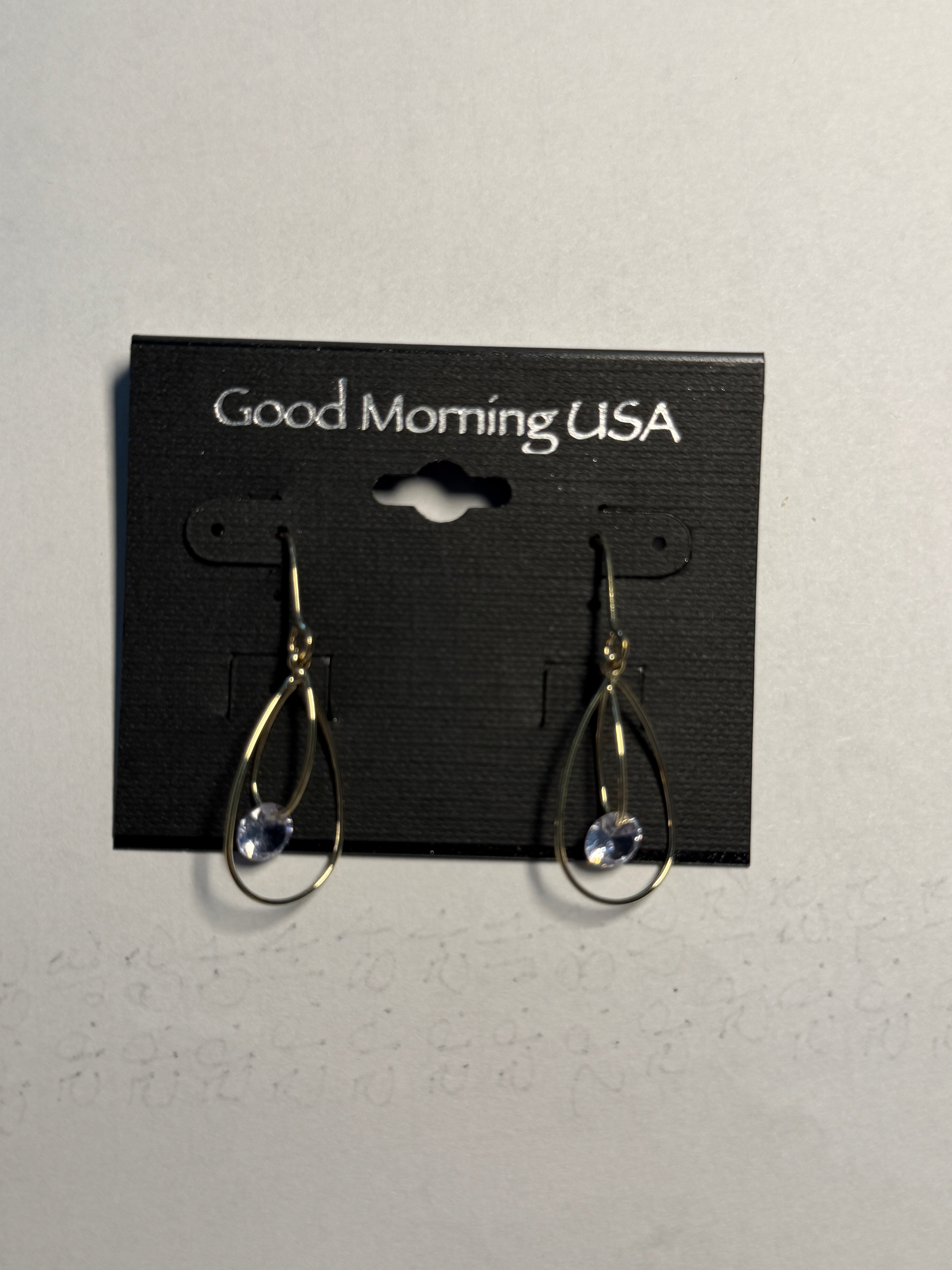 DC Golden Teardrop Sparkle Earrings