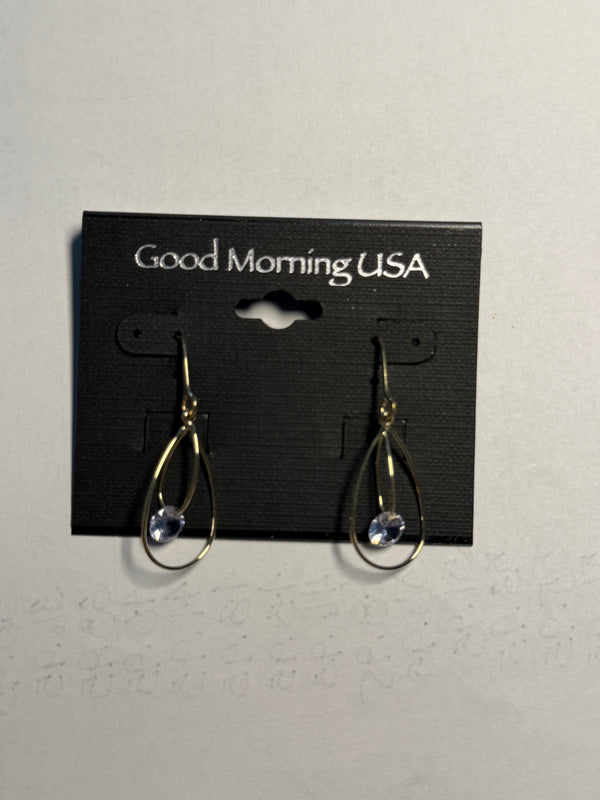 DC Golden Teardrop Sparkle Earrings