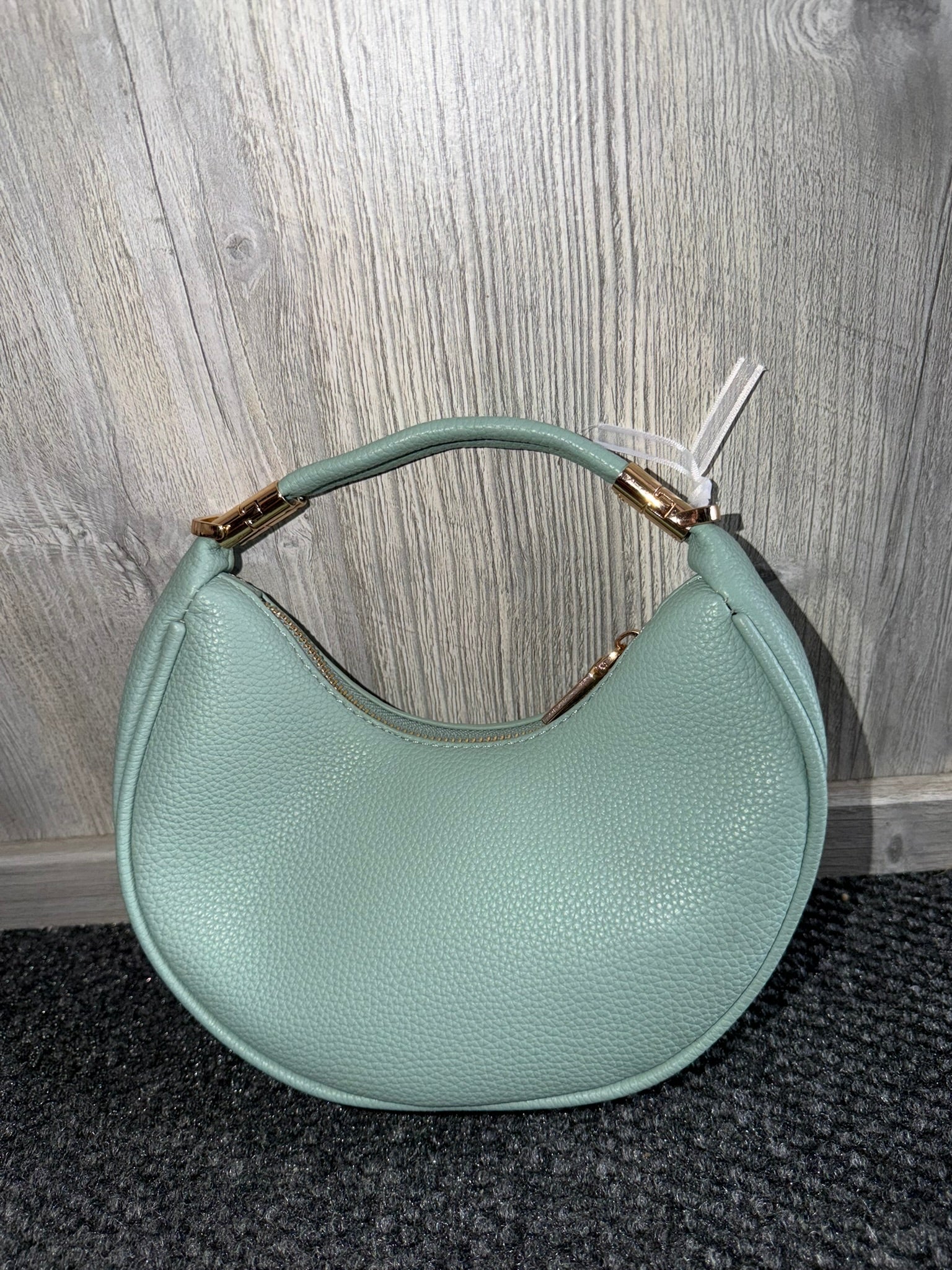 Baghdad Half-Moon Crossbody in Seafoam