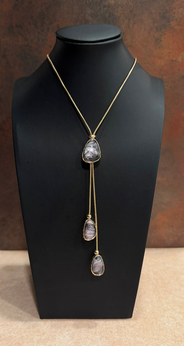 Gold & Purple Teardrop Set