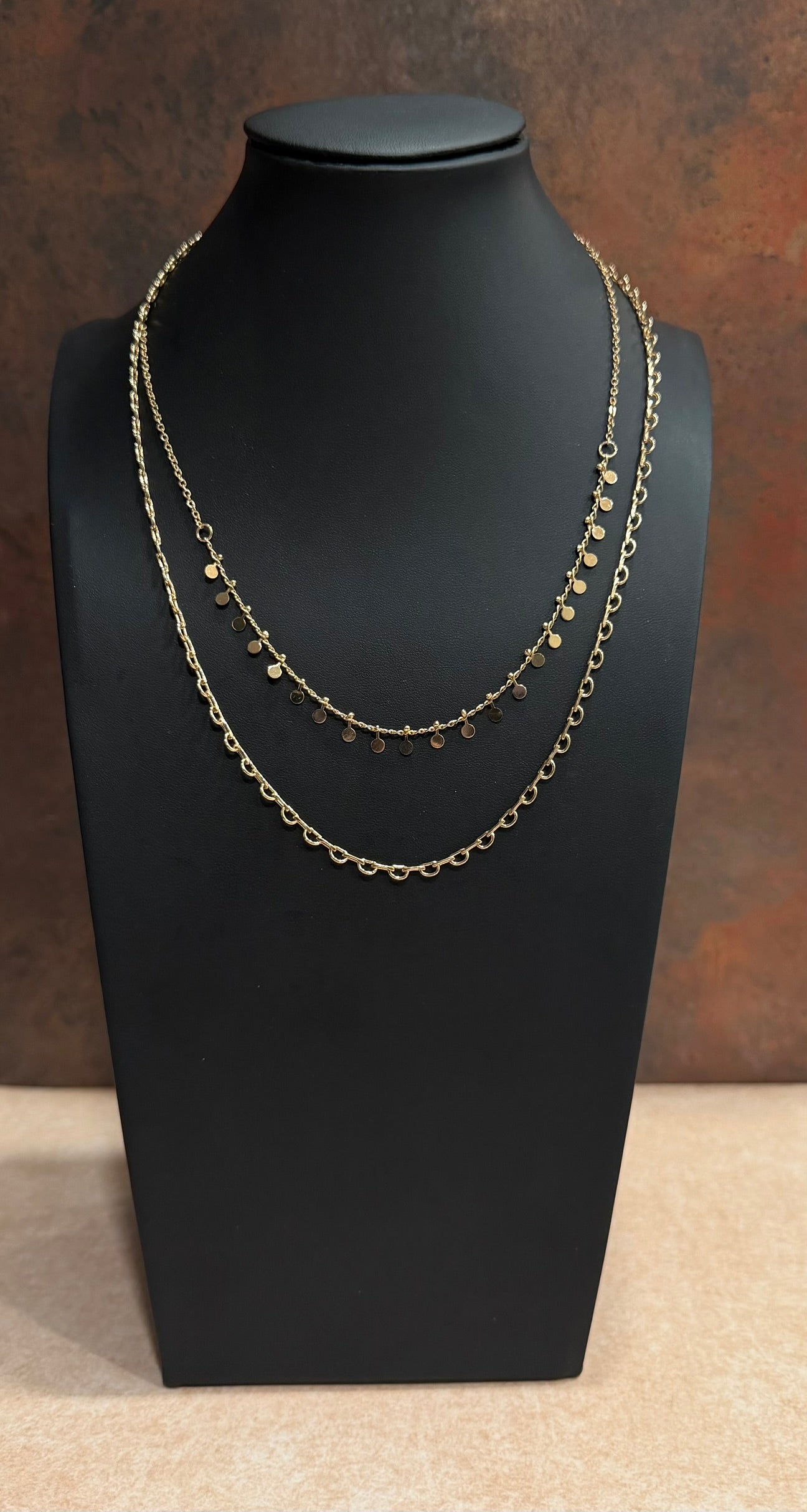 Double String Gold Necklace