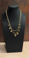 Layered Charm Necklace in Gold