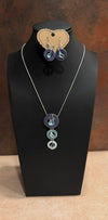 DC Blue & Lavender Circle Pendant Necklace Set