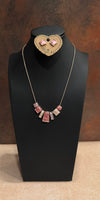 DC Pink &  Pearl Geometric Necklace &  Earring Set