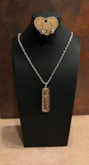 DC Faith &  Strength Cross Pendant Necklace &  Earring Set