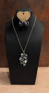 DC Blue & Purple Stone Necklace and Earring Set