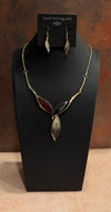 Black & Gold Leaf Statement Set