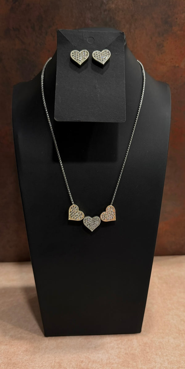 DC Radiant Heart Stud Earrings