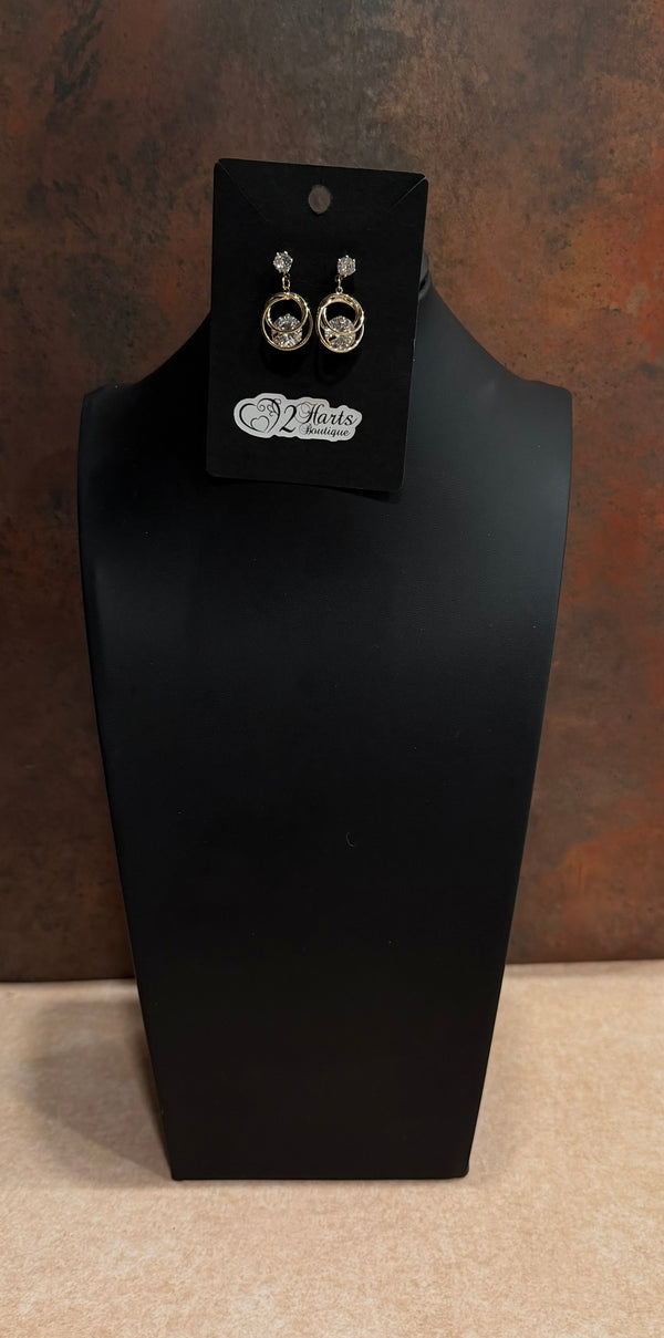 DC Golden Halo Circle Drop Earrings