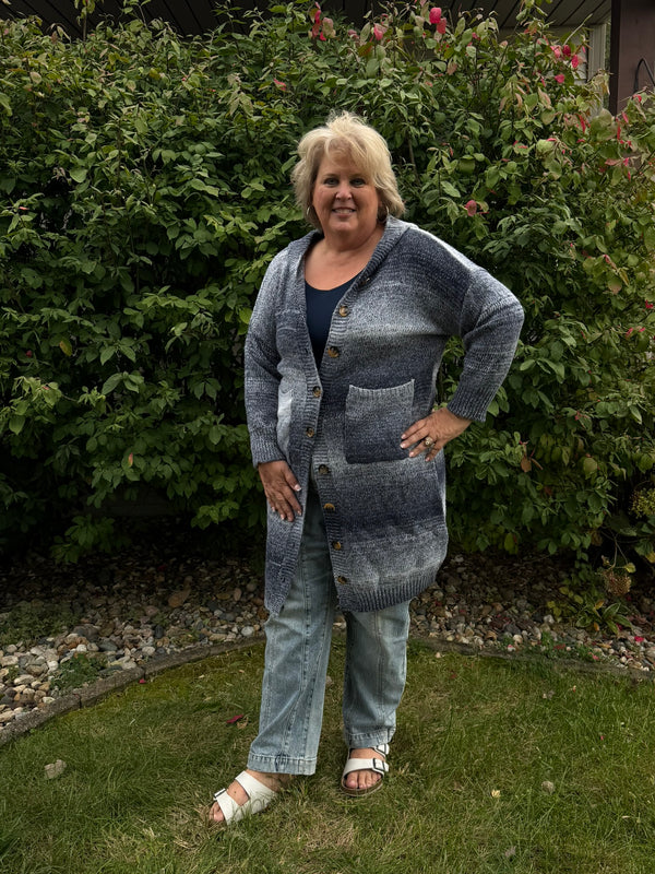 P  Blue Multi Cardigan